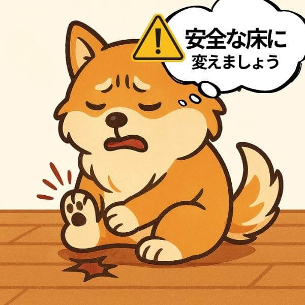 犬猫がフローリングで骨折する事象