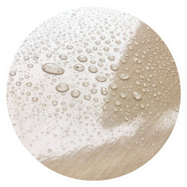 優床の撥水性すごい水滴画像